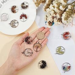 12Pcs 12 Colors Gemstone Pendants&nbsp;G-PH0001-33