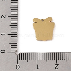 Christmas Theme Ion Plating(IP) 304 Stainless Steel Enamel Charms&nbsp;STAS-Z083-08G-05