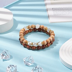 2Pcs 2 Style Mala Bead Bracelets Set&nbsp;BJEW-JB08419