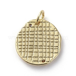 Brass Micro Pave Cubic Zirconia Pendants&nbsp;ZIRC-G157-03E-01G