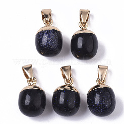 Top Golden Plated Natural & Synthetic Mixed Gemstone Pendants&nbsp;G-T131-03