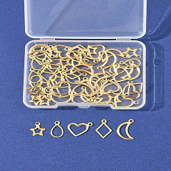 60Pcs 5 Styles 304 Stainless Steel Charms&nbsp;STAS-FS0001-87