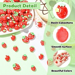 100Pcs 5 Styles Opaque Resin Cabochons&nbsp;CRES-CJ0001-89