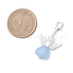 Heart Angel Alloy & Acrylic Pendant Decorations&nbsp;HJEW-JM04548