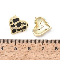 Brass Micro Pave Cubic Zirconia Stud Earrings for Women&nbsp;EJEW-A168-09G