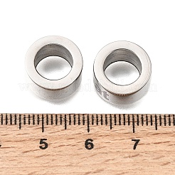 304ステンレススチール大穴ビーズ  「素晴らしい」という単語を含むコラム  ステンレス鋼色  13x7mm  穴：8.5mm&nbsp;STAS-H263-27P-04