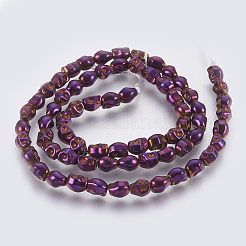 Electroplated Non-magnetic Synthetic Hematite Bead Strand&nbsp;G-E495-06C