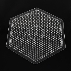 5x5mmDIYアイロンビーズに使用される六角形のABC ペグボード  透明  165x145x6mm&nbsp;X-DIY-S002-24