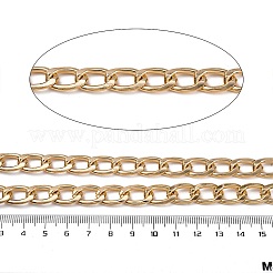 酸化アルミニウムキューバチェーン  スプールで  溶接されていない  ゴールドカラー  16.5x10x2.5mm  約82.02フィート（25m）/ロール&nbsp;CHA-S002-02G