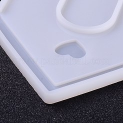 DIYペンダントシリコンモールド  レジン型  UVレジン用  エポキシ樹脂ジュエリー作り  ハウス  ホワイト  106x103x6mm  内径：101x98mm&nbsp;DIY-H154-02C
