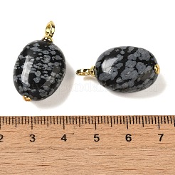 Natural Snowflake Obsidian Pendants&nbsp;G-G110-07G