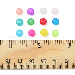 480Pcs 12 Colors Baking Paint Imitation Jade Glass Round Bead Strands&nbsp;DGLA-FS0001-01