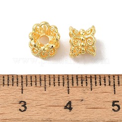Rack Plating Double Side Brass Bead Caps&nbsp;KK-K381-17G-01