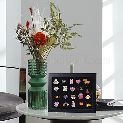 Desktop Wood Medal Badge Display Frame Cases&nbsp;ODIS-WH0331-16