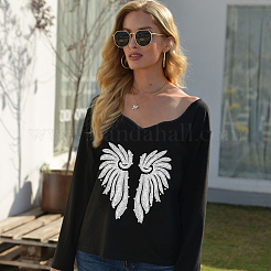 2Pcs 2 Styles Polyester Embroidery Sew on Appliques&nbsp;DIY-CY0001-02A-01