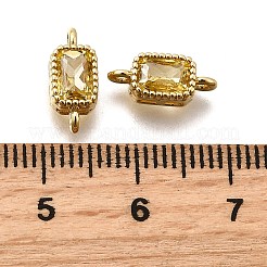 Real 18K Gold Plated Brass Micro Pave Cubic Zirconia Links Connectors&nbsp;ZIRC-L100-009G-05