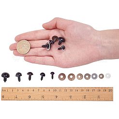 クラフト用品プラスチックぬいぐるみや人形の目パーツ  安全の目  ブラック  140x108x30mm  137pair /箱&nbsp;DIY-PH0024-99