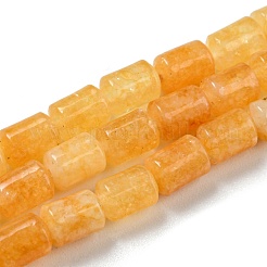 天然石ホワイトジェイドビーズ連売り  コラム  染め＆加熱  ミックスカラー  5.6~6.3x4.2~4.6mm  穴：0.9mm  約65個/連  14.96~15.12（38~38.4センチメートル）&nbsp;G-C084-A10-08
