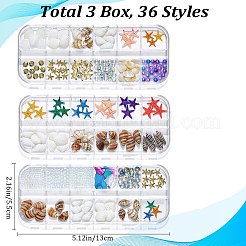 Ocean Theme Natural Shell & Resin & Plastic & Alloy Nail Art Decoration&nbsp;MRMJ-CP0001-34A