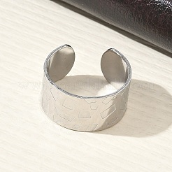 304 Stainless Steel Cuff Open Rings&nbsp;RJEW-D357-01P