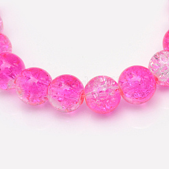 Baking Paint Crackle Glass Bead Strands&nbsp;CCG-S001-10mm-M