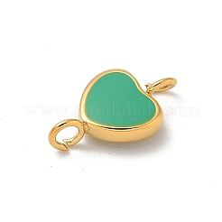 Ion Plating(IP) 304 Stainless Steel Enamel Heart Connector Charms&nbsp;STAS-G351-08G