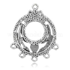 Flat Round Tibetan Style Alloy Chandelier Links&nbsp;PALLOY-M178-11