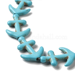 Synthetic Turquoise Dyed Beads Strands&nbsp;X-G-E594-07