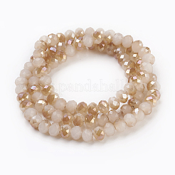Electroplate Glass Beads Strands&nbsp;LS-GLAA-K027-HR-C04