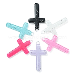 30Pcs 6 Colors Religion Opaque Resin Pendants&nbsp;RESI-CJ0003-46