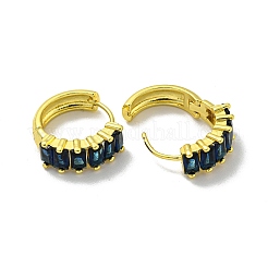Brass Micro Pave Cubic Zirconia Hoop Earring&nbsp;EJEW-C088-29G