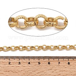 304 Stainless Steel Textured Rolo Chains&nbsp;CHS-K024-01G