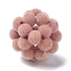 Flocky Resin Woven Beads&nbsp;RESI-F025-01A