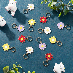 16Pcs 4 Colors Alloy Enamel Keychain&nbsp;KEYC-CA0001-15