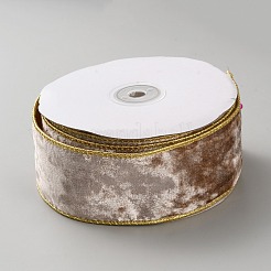 ポリエステルリボン  ガーメントアクセサリー  キャメル  1-7/8インチ（48mm）&nbsp;OCOR-WH0082-346B