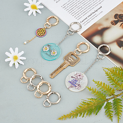20Pcs 2 Colors Alloy Spring Gate Ring&nbsp;KEYC-NB0001-16