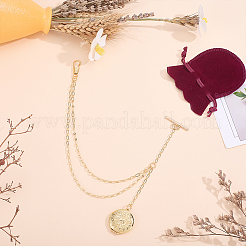 Brass Locket Pocket Watch Chains&nbsp;HJEW-ME00147