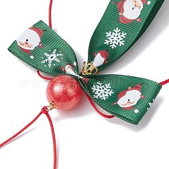 2Pcs Christmas Polyester Grosgrain Cross Pendant Decorations&nbsp;HJEW-JM02609
