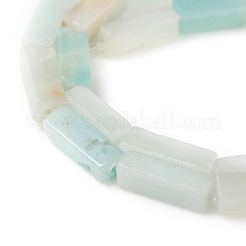 天然フラワーアマゾナイトビーズ連売り  直方体の  13~14x4~4.5x4~4.5mm  穴：1.2mm  約30個/連  39cm&nbsp;G-G837-08