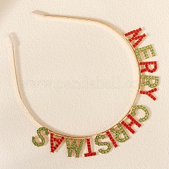 Christmas Theme Alloy Rhinestone Hair Bands for Woman Girls&nbsp;PW-WG47751-01