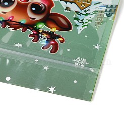 クリスマスをテーマにした再封可能なプラスチック袋  ジップトップバッグ  セルフシールバッグ  トップシール  ミックスカラー  13.3x13.5x0.3cm&nbsp;ABAG-Q053-07A