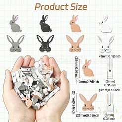 80Pcs 8 Styles Printed Wood Beads&nbsp;WOOD-CJ0002-67