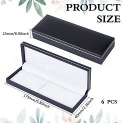 厚紙のギフトボックス  万年筆箱  長方形  ブラック  17.5x6x2.5cm&nbsp;LS-CBOX-WH0003-41