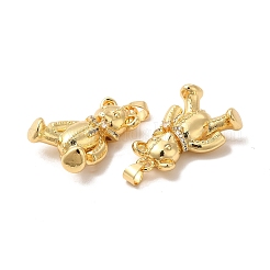 Rack Plating Brass Micro Pave Cubic Zirconia Pendants&nbsp;KK-B068-10G