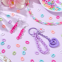 600Pcs 6 Styles Opaque Acrylic Linking Rings&nbsp;MACR-SP0002-37
