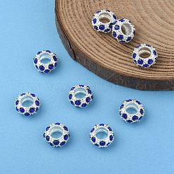 Alloy Montana Rhinestone European Beads&nbsp;X-CPDL-H999-17
