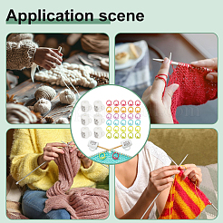 Cup with Word Food Grade Eco-Friendly Silicone Knitting Needle Stoppers&nbsp;DIY-NB0010-69