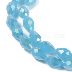 Opaque Solid Color Electroplate Glass Beads Strands&nbsp;EGLA-N013-J10mm-B05