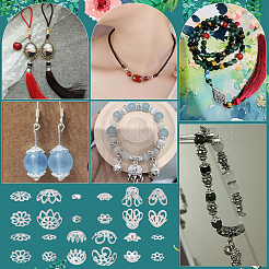 12 Styles Alloy & Iron & Brass Bead Caps&nbsp;FIND-PH0027-10