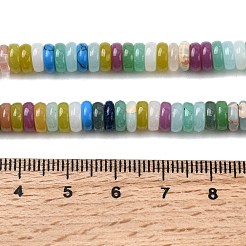 天然石&合成天然石ビーズ連売り  ロンデル  染めと未染色の混合  ミックスカラー  6.5x2~2.5mm  穴：0.8~0.9mm  約166~168個/連  10.83~14.88''（37.5~37.8センチメートル）&nbsp;G-H333-02A